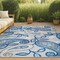 Jonathan Y Julien Paisley High-Low Blue/Light Gray 3 ft. x 5 ft. Indoor/Outdoor Area Rug AMC102C-3 - alternate 1