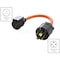 Ac Works Protective Adapter Cord, NEMA L15-30P to NEMA 6-15/20R with 20A Breaker, 1.5 ft, 250V L1530CB620 - alternate 2