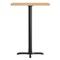 Flash Furniture Bennett 24 in x 30 in Solid Wood Indoor Tabletop in Natural with 22 in x 22 in Bar Height GSF-REC2430-NAT-T2222B-GG - alternate 3