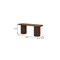 Homeroots 43in Brown Genuine Leather and Solid Wood Upholstered Bench 723437 - alternate 3