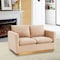 Leisuremod Nervo Upholstered Velvet Loveseat with Gold Frame, Beige NS55BG - alternate 3