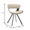 Leisuremod Wooden Dining Chair Modern style Nymia Collection Walnut Glazed Color in Light Taupe NCDW-22LTP - alternate 2