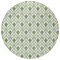 Homeroots 8' Green And Ivory Round Geometric Washable Indoor Outdoor Area Rug 595729 - alternate 3