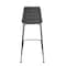 Homeroots Set of Two 30" Black Fabric and Steel Low Back Bar Height Bar Chairs 544694 - alternate 2