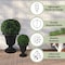 Pure Garden Outdoor Planter 2-Pack Large & Small Urn Planters Plastic Plant Pots for Indoor or Outdoor 50-LG1432 - alternate 3