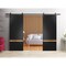 Sartodoors Sturdy Double Barn Door with Hardware Planum 2010 Black 64x96 (2* 32x96) Solid Core Modern Interior PLANUM2010DB-BLK-6496 - alternate 1