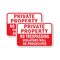 Signmission Private Property No Trespassing Violators Will Be Prose, 12'' X 18'', Heavy Gauge Aluminum, 2PK A-1218-2PACK-2838 - alternate 1