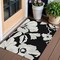 Homeroots 3' X 5' Black Gray And Silver Floral Washable Indoor Outdoor Area Rug 589524 - alternate 1