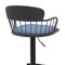 Armen Living Nash Adjustable Black Wood Bar Stool in Blue Fabric with Black Metal LCNABABLKBLU - alternate 3