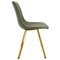 Leisuremod Markley Modern Leather Dining Chair with Gold Legs, Olive Green, 2PK MCG18G2 - alternate 2
