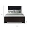 Homeroots Brown and Black Wood And Upholstery Queen Bed Frame 634333 - alternate 2