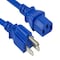 Sanoxy 2 PACK  1ft 18 AWG Universal Power Cord IEC320 C13 to NEMA 5-15P, Blue SNX-CBL-LDR-PW130-2201 - alternate 1