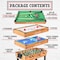 Serenelife Multi Game Table, 48 in Sports Arcade Games with Accessories, Ping Pong, Hockey, Pool Billiards SLMTGTBL41 - alternate 2