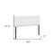 Homeroots White Faux Leather Upholstered Full Headboard 490181 - alternate 2