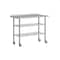Flash Furniture Rawcliffe SS Work Table 24in. x 48in. w/1.5in. Backsplash, 2 Undershelves and 4 Casters, 2 Locking NH-WT-GU-2448BSP-CAS-GG - alternate 1