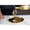 Service Ideas Modern Edge Round Serving Tray, 12in diamater, Vintage Gold TRME12RIVG - alternate 2