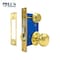Ecs Hardware Durable Mortise Lockset Gate Lock with Knob US3 Gold SC1 Keyway, Double Sided, Left Handed ECSH-MLD02-PB-SC1-LH - alternate 2