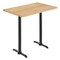 Flash Furniture Bennett 30 in x 48 in Solid Wood Indoor Tabletop in Natural with Dual 5 in x 22 in Bar GSF-REC3048-NAT-T0522B-GG - alternate 1