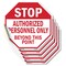 Signmission Stop Authorized Personnel Only Beyo, 4 inch X 4 inch, Vinyl Decal, 5PK OC-D-5PACK-4-179 - alternate 1