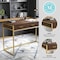 Martha Stewart 19.75 in. D X 47.25 in. W X Engineered Wood, Steel, Walnut/Polished Brass ZG-ZP-028-BR-GLD-MS - alternate 3