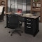 Regency Fusion Teachers Desk W/ Double Pedestal Drawer Unit, 66 in W X Wood, Metal, Noble Oak MDP6630NO - alternate 3