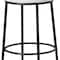 Homeroots 31" White and Black Fabric and Metal Backless Bar Height Bar Chair 632465 - alternate 2