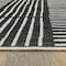 World Rug Gallery Contemporary Stripe Weather Resistant Reversible Indoor/Outdoor Rug 2 ft x 7 ft Black WR113BLACK2X7 - alternate 3