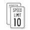 Signmission Speed Reduction Sign Speed Limit 10 Mph, 12'' X 18'' 2 Signs, Heavy Gauge Aluminum, 2PK A-1218-2PACK-22877 - alternate 1