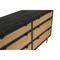 Homeroots 61" Natural and Black Solid Wood Six Drawer Double Dresser 518620 - alternate 3