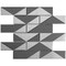 Apollo Tile Mirari 12x12 in. Gray Glossy Glass 3D Geometric Subway Mosaic Wall Tile (4.79 sq ft/case) 5PK APLMNC8805GRA - alternate 1