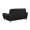 Homeroots 69in Black And Silver Faux Leather Love Seat 329496 - alternate 2