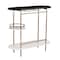 Homeroots Gold Black and White Metal Oval Bar Cart With Wine Storage 402550 - alternate 5