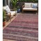 Homeroots 5' X 8' Rust And Blush Striped Washable Indoor Outdoor Area Rug 615849 - alternate 1