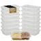 Eco Harmony Products Microwaveable Food Container Tray with Lid, White/Translucent, 500ml, 250PK 804564 - alternate 1