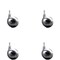 Service Caster 2.5 Inch Bright Chrome Metal Ball Caster - 5/16 Inch Threaded Stem, 4PK SCC-TS01S25-DCS-BC-5161878-4 - alternate 1