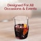 Smarty Had A Party 16 oz Clear Stripe Round Disposable Plastic Tumblers 48 Tumblers, 48PK 1716-CASE - alternate 2