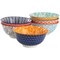 Elama Roxey 6 Piece Assorted Design 20oz Porcelain Footed Bowl Set in Multicolor ELM-ROXEY-6-BOWL - alternate 3