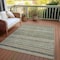 Homeroots 5' X 8' Taupe And Brown Striped Washable Indoor Outdoor Area Rug 615375 - alternate 2
