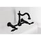 Kingston Brass Two-Handle Wall Mount Bridge Kitchen Faucet, Matte Black KS1260PKL - alternate 3