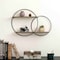 Vintiquewise Interlinked Round Wall-Mounted Shelf - Dual-Size Circular Design, Sturdy Metal Frame and QI004691.RO2 - alternate 3