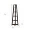 Homeroots 71" Oak Particle Board and Wood Five Tier Corner Bookcase 489811 - alternate 2