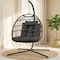 Serenelife Egg Chair with Stand SWC77DG - alternate 1