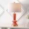 Jonathan Y Ziggy 27" Contemporary Glam Ceramic/Iron LED Table Lamp, Coral/Gold Painting JYL6607B - alternate 2