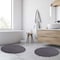 Lavish Home Bathroom Rugs 2 Woven Cotton Bath Mat Set for Boho Decor Round Rugs for Shower, Tub, Toilet, Vanity HT-BATH4-CH - alternate 2