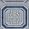 Homeroots 9' X 12' Navy Blue And Ivory Geometric Washable Indoor Outdoor Area Rug 610839 - alternate 3