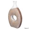 Uniquewise 19-Inch White and Gold Farmhouse Vase - Decorative Piece for Boho Kitchen, Bedroom Table, Home QI004688.WT - alternate 1