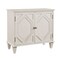 Homeroots 34in White Wood Carved Geometric Accent Cabinet With Two Doors 691653 - alternate 2