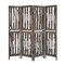 Homeroots 84" Brown Wood Folding Four Panel Screen Room Divider 342774 - alternate 1