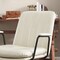 Homeroots 23" Off White Faux Leather And Brown Swivel Arm Chair 526381 - alternate 5