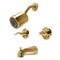 Kingston Brass Double-Handle Tub and Shower Faucet, Brushed Brass KB8247NFL - alternate 1